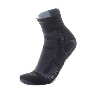 LOWA 德国 户外多功能登山徒步袜子 保暖透气耐磨 中性袜LXXT038 黑色/灰色 S