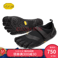 Vibram夏季水上运动五指鞋男 冲浪皮筏艇垂钓赤足五指鞋抓地涉水溯溪鞋V-AQUA 18M7301/黑色 44