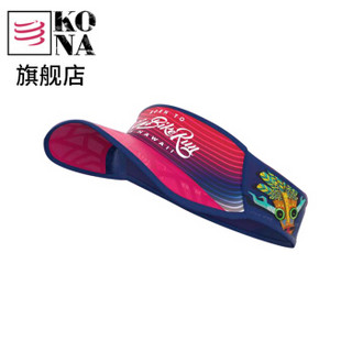 compressport 2018 KONA纪念版 蛛网轻量空顶帽 跑步冰帽 蛛网空顶帽蓝均码