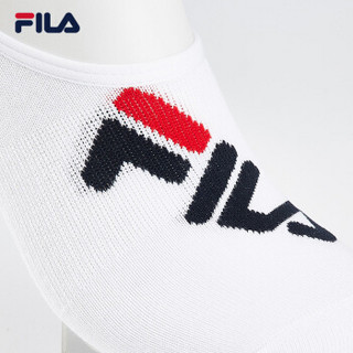 FILA（斐乐）2019 W系列女袜春季新款时尚潮流街头运动休闲大LOGO船袜女 标准白-WT XS