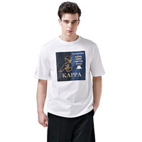 Kappa卡帕 情侣男女款运动短袖休闲T恤夏季半袖 2019款|K0912TD38D 男 漂白-001 M