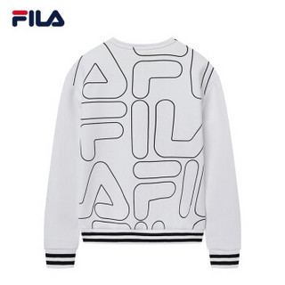 FILA 斐乐官方女套装2019春季新品卫衣针织长裤女装 玉石白-F11W914232FWT，F11W918 155/76A/XS