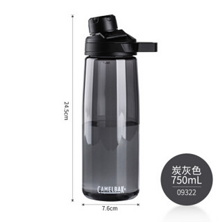 驼峰（CAMELBAK） 美国户外运动水壶大容量水杯塑料水瓶 09322炭灰色750ml