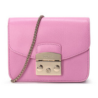 FURLA METROPOLIS系列 女士斜挎包 粉色