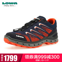 LOWA 德国 户外越野跑步防水运动鞋 AEROX GTX Q7进口男款低帮 L310626 藏青色/橙色 40