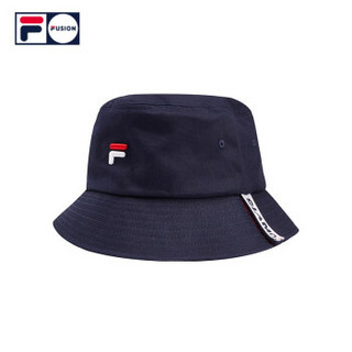 FILA FUSION斐乐情侣款圆帽2019夏季新品渔夫帽男女通用 深青金蓝-NV XS