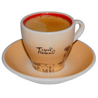 灿坤（EUPA）意式特浓凯撒杯 espresso咖啡杯 两杯两碟套装 茶色