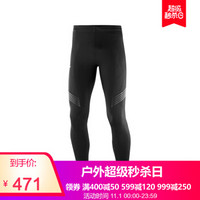 萨洛蒙（Salomon）男款跑步系列紧身裤SUPPORT PRO TIGHT M 黑色403595 S