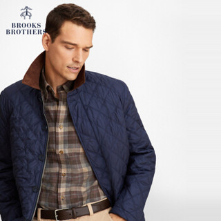 Brooks Brothers/布克兄弟男士钻石纹保暖翻领外套1000064720 4004-藏青色 S