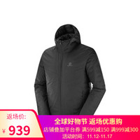 萨洛蒙（Salomon）男款保暖防风双面穿棉服DRIFTER LOFT HOODIE M 黑色403884 L