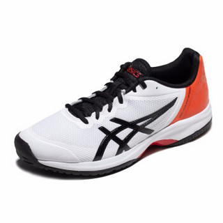 ASICS亚瑟士 运动鞋网球鞋 男GEL-COURT SPEED E800N-100 白色/橙色 40.5