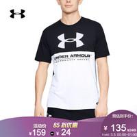 安德玛官方 UA Performance 男子运动短袖T恤 Under Armour-1346679 黑色001 M