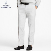 Brooks Brothers/布克兄弟修身版府绸Supima棉休闲长裤1000032757 0001-灰色 3032