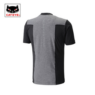 猫眼（CATEYE） 骑行服短袖上衣夏季男女休闲速干透气T恤自行车装备 麻灰色 M