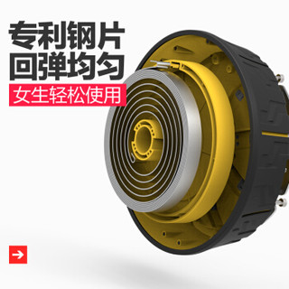 美国斯诺德健腹轮自动回弹巨轮腹肌轮收腹滚轮健腹器静音减腰瘦肚子健身器材 大黄锋