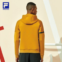 4FILA ATHLETICS 斐乐官方 男子卫衣 2020春季运动针织连帽长袖休闲上衣 落叶黄-GD 180/100A/XL