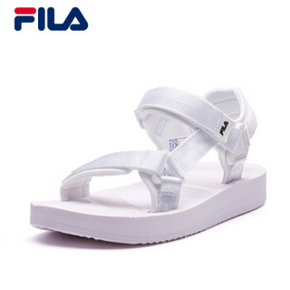 FILA斐乐女鞋夏季新款休闲时尚透气耐磨运动女凉鞋 标准白 37.5