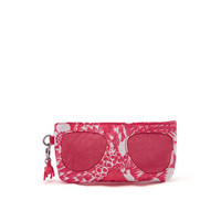 kipling女款帆布轻便手拿时尚休闲钱包附件包|SUNFROOF POUCH 粉色热带花卉组合 BG