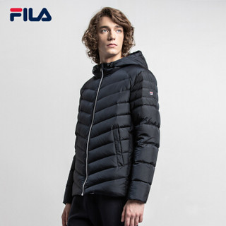 FILA（斐乐）2018 G系列男羽绒服冬季新品运动休闲防风保暖连帽羽绒外套男 传奇蓝-NV 175/96A/L