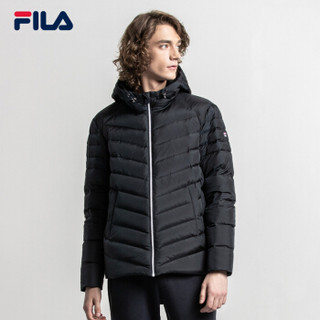 FILA（斐乐）2018 G系列男羽绒服冬季新品运动休闲防风保暖连帽羽绒外套男 传奇蓝-NV 175/96A/L