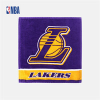 NBA 洛杉矶湖人队 方巾 30*30 紫色/金黄色 球队毛巾 图片色