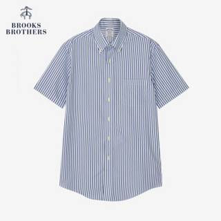 Brooks Brothers/布克兄弟男士Supima棉免烫正装衬衫1000064080 B115-浅蓝条纹 15H