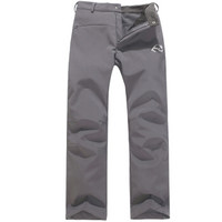 威迪瑞户外男女款软壳冲锋裤防风保暖抓绒软壳裤 灰色-女 XXL