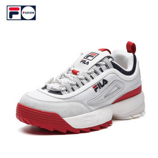 FILA FUSION 斐乐 DISRUPTOR II LITE 男子老爹鞋 秋季复古跑鞋 白色/百合白-WL 41