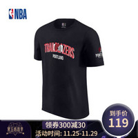 转VIP！！！NBA 开拓者队 球队名字系列 休闲运动 圆领短袖T恤 图片色 XL