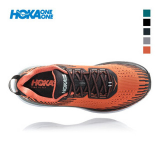 HOKA ONE ONE男克利夫顿5缓冲平衡公路跑步鞋Clifton5支撑透气轻便运动鞋 金莲花黄/ 幽灵黑 US 11.5 /295mm