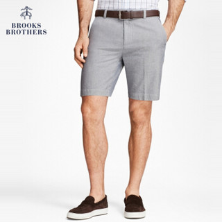 Brooks Brothers/布克兄弟男士棉质纯色短裤休闲通勤商务 4004-灰色 31