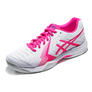 ASICS/亚瑟士 女网球鞋 缓震透气运动鞋 18秋冬新品 GEL-GAME 6 E755Y-10 白色/粉色 38