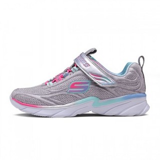 Skechers 斯凯奇 女童网面魔术贴运动鞋 浅灰色/彩色 20.5