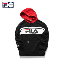 FILA（斐乐）2019 FUSION系列新年连帽卫衣男女春季新品套头衫 黑色-BK 180/100A/XL