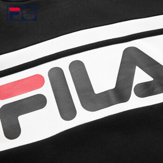 FILA（斐乐）2019 FUSION系列新年连帽卫衣男女春季新品套头衫 黑色-BK 180/100A/XL