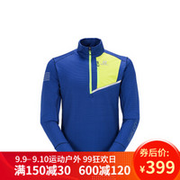 萨洛蒙（Salomon） 男款户外跑步防风中层茄克 FAST WING MID M 蓝色396957 L