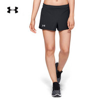 安德玛官方 UA Speedpocket 女子 运动短裤 Under Armour-1317313 黑色001 XL