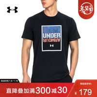 Under Armour 安德玛官方 UA男子 训练运动印花T恤-1348982 黑色001 L