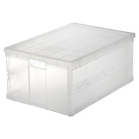 無印良品 MUJI 無印良品 PP搬运式储物箱/折叠式 大 约长36*宽51*高24.5cm 透明