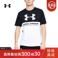 安德玛官方 UA Performance 男子运动短袖T恤 Under Armour-1346679 黑色001 L