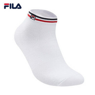 FILA 斐乐官方男子低腰袜 2020新款简约舒适防臭抑菌低腰袜男（3双装） 标准白/花灰/传奇蓝-99 XS