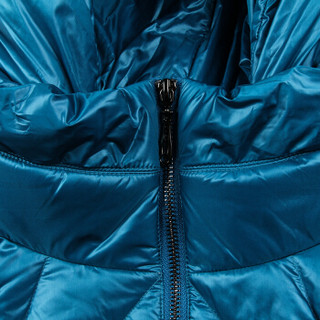 艾莱依新款时尚针织蝙蝠拼接短款羽绒服外套ERAL2006D 冰河蓝 XXL