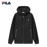 FILA 斐乐2018 FUSION 系列外套男冬季新品运动休闲外套针织上衣男 黑色-BK 175/96A/L