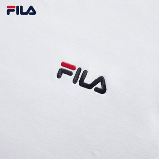 FILA（斐乐）针织卫衣男秋季运动休闲套头衫简约时尚卫衣男 标准白F11M91-WT 175/96A/L