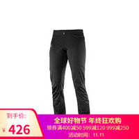 萨洛蒙（Salomon） 女款户外防风跑步软壳长裤 LIGHTNING SSHELL PANT 黑色382910 XS