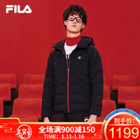 FILA 斐乐官方 男子羽绒服 2019冬季新款运动简约梭织羽绒服 RD宝蓝-NV 165/88A/S