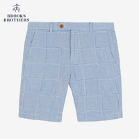 Brooks Brothers/布克兄弟 拼接泡泡纱百慕大式短裤1000044901 B475-蓝色 38