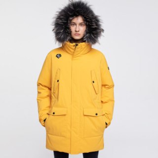 descente迪桑特 ski style 女子毛领派克中长款羽绒服 d9432sdj64