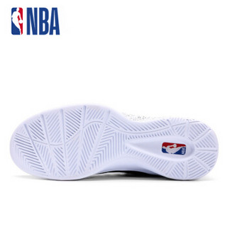 NBA球鞋透气飞织室内篮球运动鞋篮球鞋鞋子男 勇士队 黑/奥运蓝/白-2 42