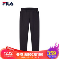 FILA 斐乐官方旗舰店 女子运动长裤2019冬季新款休闲简约带绒针织裤收口女 传奇蓝-NV 165/66A/M